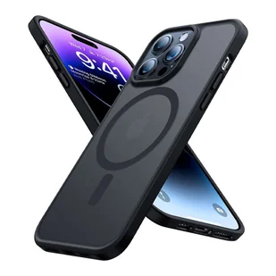 Etui ochronne Magmat MagSafe obudowa na telefon do Apple iPhone 14 Pro Max Black/Clear + Szkło - Etui i futerały do telefonów - miniaturka - grafika 6