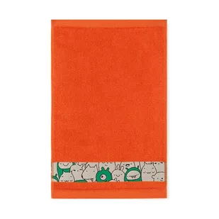 Ręcznik 70x130 Slames zwierzątka Oranż-K17-5195 pomarańczowy frotte bawełniany dziecięcy - Okrycia kąpielowe dla dzieci - miniaturka - grafika 1