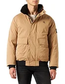 Kurtki męskie - Calvin Klein Jeans Męska kurtka bomberka niepuchowa, Ponadczasowy wielbłądzi, M - miniaturka - grafika 1