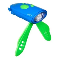 Dzwonki do roweru - Lampka rowerowa z klaksonem HORNIT Mini GREEN - BLUE 5353GRBU  paczkomatem od 599zł - miniaturka - grafika 1