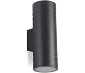 Lampy ogrodowe - Kinkiet zewnętrzny 2xGU10/35W/230V IP54 okrągły czarny - miniaturka - grafika 1