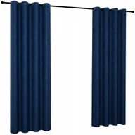 Zasłony - Zasłona welur 140x250 na kółkach zasłony welurowe przelotki srebrne velvet - miniaturka - grafika 1