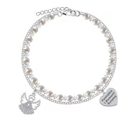 Biżuteria dla dzieci - I Komunia Święta Bransoletka Z Aniołkiem Srebro - miniaturka - grafika 1