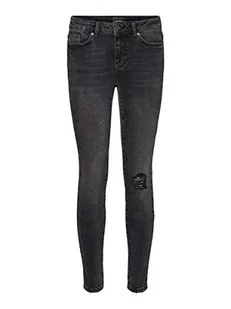 VERO MODA Damskie spodnie dżinsowe VMHANNA MR SK DSTR BA2130, ciemnoszare denim, XS/30L - Spodnie damskie - miniaturka - grafika 1