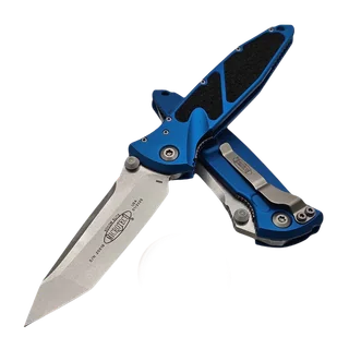 Nóż składany Microtech Socom Elite T/E Blue Aluminium, Stonewashed M390 by Tony Marfione (161-10BL) - Noże - miniaturka - grafika 1