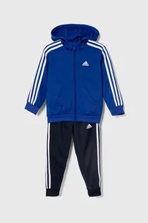 Dresy i komplety dla dziewczynek - adidas dres dziecięcy kolor niebieski - grafika 1