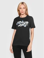 Koszulki sportowe damskie - Reebok T-Shirt Floral HG4352 Czarny Regular Fit - miniaturka - grafika 1