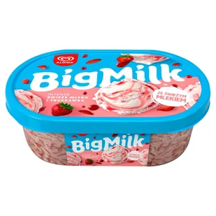 ALGIDA Big Milk Strawberry Intens lody o smaku śmietanko truskawkowym - Lody i desery lodowe - miniaturka - grafika 1