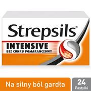 Przeziębienie i grypa - RECKITT BENCKISER Strepsils Intensive bez cukru pomarańczowy 24 pastylki Długi termin ważności! 3608823 - miniaturka - grafika 1