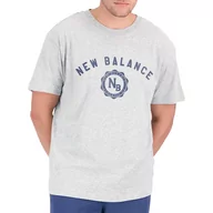 Koszulki sportowe męskie - Koszulka New Balance MT31904AG - szara - miniaturka - grafika 1