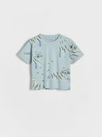 Bluzki dla niemowląt - Reserved - T-shirt z nadrukiem - jasnoniebieski - miniaturka - grafika 1