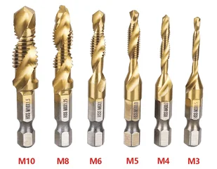 Zestaw wierteł gwintujących M3-M10 HSS z powłoką tytanową 6szt SILVER - Wiertła - miniaturka - grafika 11