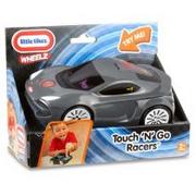 Samochody i pojazdy dla dzieci - Little Tikes Dotknij i jedź samochód wyścigowy, sportowy szary - miniaturka - grafika 1