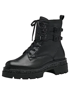 Tamaris Damskie botki 1-1-25220-41, Black Glam, 38 EU - Botki damskie - miniaturka - grafika 1
