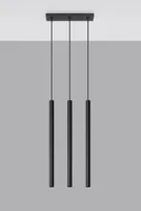 Lampy sufitowe - Sollux Lighting Lampa wisząca PASTELO 3 czarna - miniaturka - grafika 1