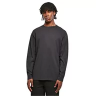 Bluzy męskie - Urban Classics Męska bluza Heavy Oversized Garment Dye z długim rękawem, męska bluza z wyciętymi ramionami i normalnym dopasowaniem, dostępna w rozmiarach S-5XL, czarny, 3XL - miniaturka - grafika 1