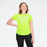 Koszulki i topy damskie - Koszulka damska New Balance WT23222THW  zielona - miniaturka - grafika 1