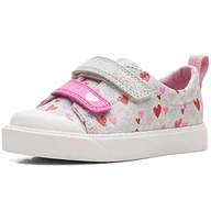 Buty dla dziewczynek - Clarks Dziewczęce sneakersy City Bright T, bawełna, 21 EU - miniaturka - grafika 1
