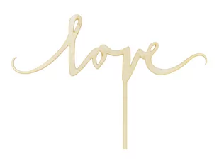 Party Deco Topper na tort Love - 16 cm KPT50-100 - Wesele i ślub - miniaturka - grafika 1