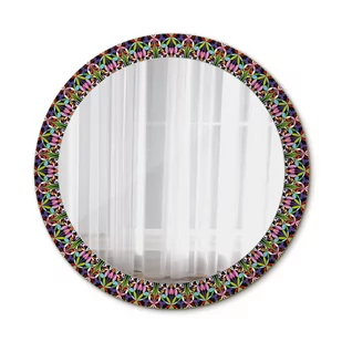 Lustro Okrągłe Wzór mandali 80cm - Lustra - miniaturka - grafika 1