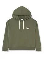 Bluzy damskie - Lee Essential Hoodie damska bluza z kapturem, zielony, XL - miniaturka - grafika 1