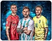 Podkładki pod mysz - PODKŁADKA POD MYSZKĘ NEYMAR RONALDO MESSI 23x19CM DO LAPTOPA - miniaturka - grafika 1