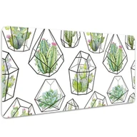 Podkładki na biurko - Duża podkładka na biurko Kaktusy w bryłach 100x50cm, Dywanomat - miniaturka - grafika 1