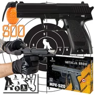 Zabawki militarne - Realistyczny pistolet na kulki 6mm + 800 kulek ASG ASGARD Guns realistyczna replika sprężynowa Hop-Up dla lepszej celności magazynek, tarcza s.. - miniaturka - grafika 1