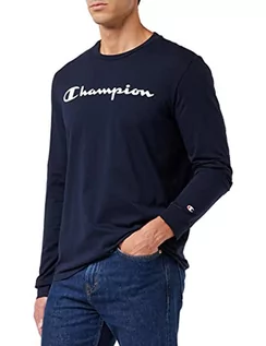 Koszulki męskie - Champion T-shirt męski American Classics, niebieski morski, S - grafika 1