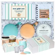 Zestawy upominkowe - Big Box Tea gift set - zestaw prezentowy, herbaty sypane, świeca sojowa, kubki z zaparzaczem i pokrywką na prezent upominek dla faceta taty mamy męż.. - miniaturka - grafika 1
