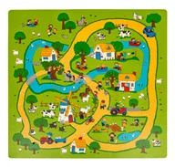 Maty edukacyjne - Mata podłogowa "Życie Na Wsi" z 9 Puzzli dla dzieci 10m+ Pianka EVA + Kolorowy nadruk - miniaturka - grafika 1