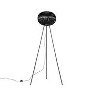 Lampy stojące - QAZQA Nowoczesna lampa podłogowa statyw czarna - Zoë - miniaturka - grafika 1