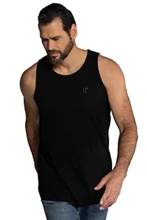 JP 1880 Męska odzież duże rozmiary duże rozmiary plus size Menswear L-8XL do 8 XL, basic podkoszulek, tank top, bez rękawów, okrągły dekolt, 705145, czarny (schwarz 10), 5XL - Koszulki męskie - miniaturka - grafika 1
