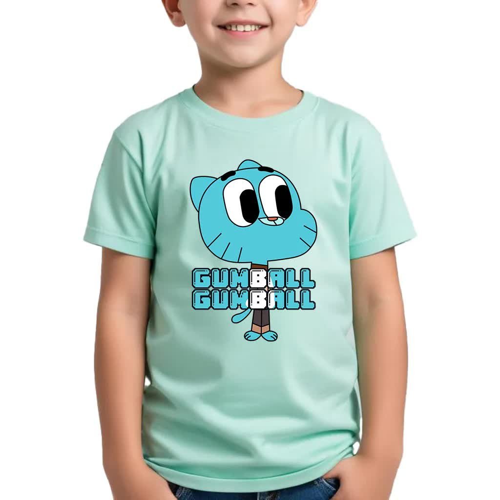 KOSZULKA MIĘTOWA Dziecięca Na Prezent NIESAMOWITY ŚWIAT GUMBALLA Wzory 146