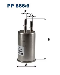 Filtron PP 866/6 FILTR PALIWA VOLVO S60 15-, S80 06-, XC70 -10 PP866/6 - Filtry paliwa - miniaturka - grafika 1
