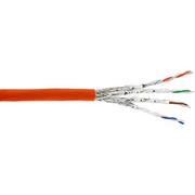 Kable światłowodowe - InLine Kabel instalacyjny S/FTP PiMF Cat.7a AWG23 1200MHz halogen free pomarańczowy 100m 70100I - miniaturka - grafika 1