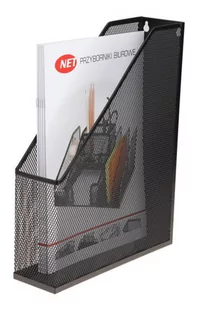 NET Pojemnik czasopisma siatka czarny Net M3002 - Pojemniki biurowe - miniaturka - grafika 1