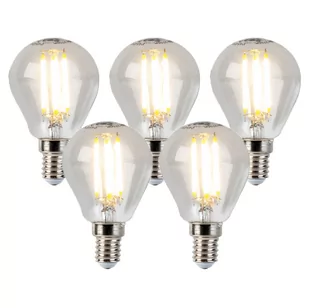 LUEDD Zestaw 5 x żarówka LED E14 filament kulka 5W 470lm 2700K ściemnialna - Żarówki LED - miniaturka - grafika 1