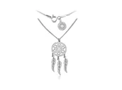 Naszyjniki - Naszyjnik srebrny łapacz snów dreamcatcher - miniaturka - grafika 1