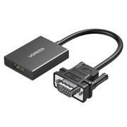 Kable komputerowe i do monitorów - Ugreen kabel przewód adapter VGA (męski) - HDMI (żeński) 0.15m czarny (CM513) - miniaturka - grafika 1