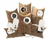 Ozdoby bożonarodzeniowe - Kalendarz Adwentowy Diy Zestaw Pudełek + Naklejki - miniaturka - grafika 1