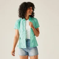 Koszule damskie - Regatta Damska koszula z krótkim rękawem Mindano VIII Niebieski, Rozmiar: 40 - miniaturka - grafika 1