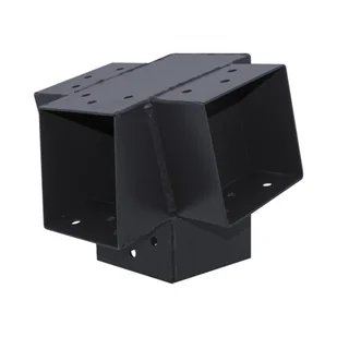 Łącznik prosty 9x9 cm 75st. 4-końce Suki Plug-in antracyt - Łączniki, trójniki, kształtki - miniaturka - grafika 1