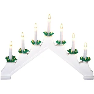 ŚWIECZNIK ADWENTOWY PLASTIKOWY 7 LED - Oświetlenie świąteczne - miniaturka - grafika 1