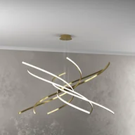 Lampy sufitowe - Nowoczesna lampa wisząca Tornado Aluminium Złoto Palone Led 88W D.100Cm Naturalne Światło - miniaturka - grafika 1