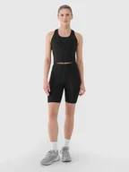 Spodenki damskie - 4F Legginsy kolarki treningowe damskie - czarne XS - miniaturka - grafika 1