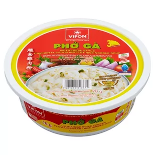 Vifon Pho Ga Zupa błyskawiczna z kluskami ryżowymi o smaku kurczaka w stylu wietnamskim 70 g - Zupy w płynie - miniaturka - grafika 1