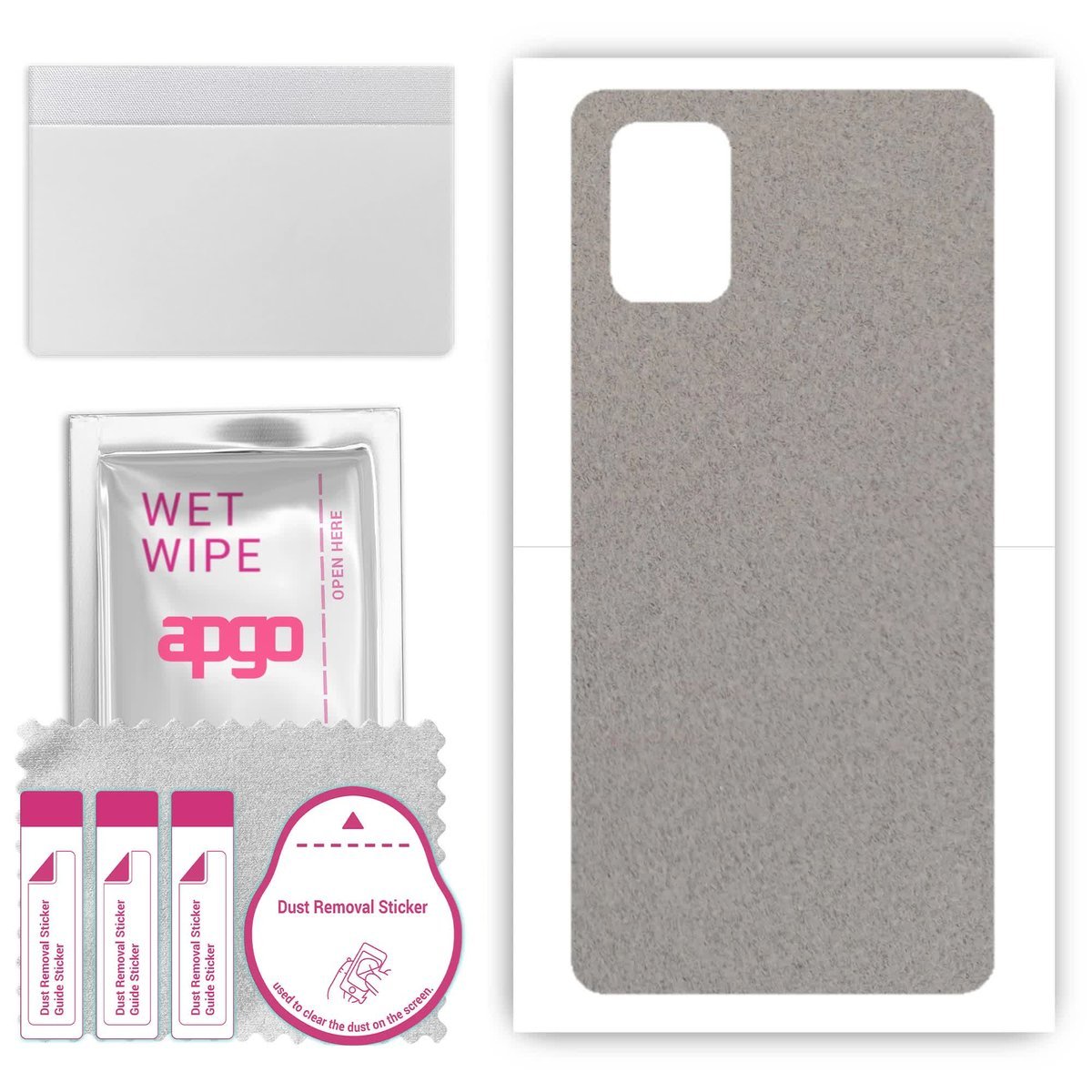 Folia naklejka skórka strukturalna na TYŁ Zamsz do Samsung Galaxy A71 - Zamsz Szary - apgo SKINS