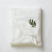 Koce i narzuty dla dzieci - Dzianinowy kocyk bubble perłowo-biały, JackOJuno - miniaturka - grafika 1