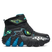 Buty dla chłopców - Śniegowce Skechers Skech-O-Saurus Lights 2.0 400122L BKLM Czarny - miniaturka - grafika 1